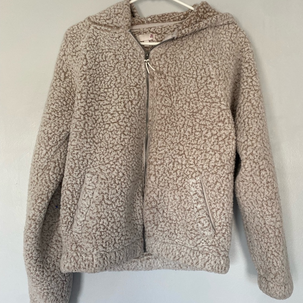 SO white/pink teddy jacket Juniors Small